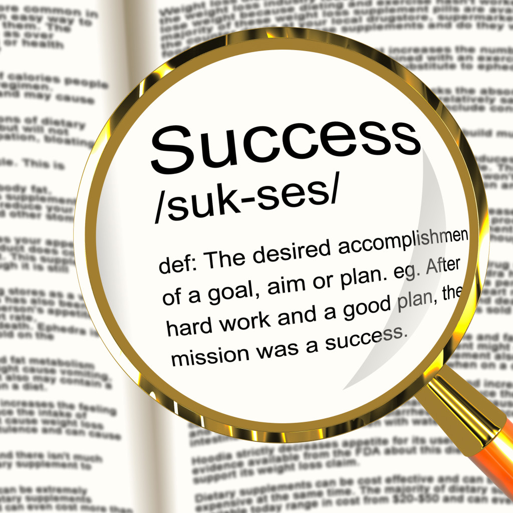 Success Dictionary meaning in Magnifying Glass